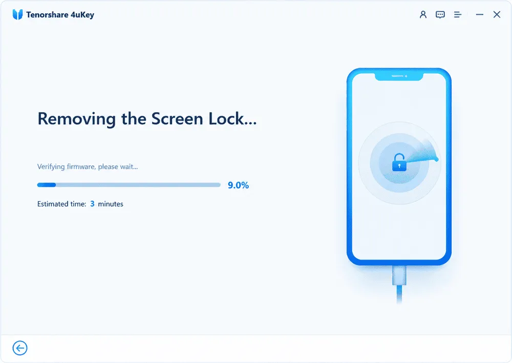 4ukey-screen-lock-removal in-progress